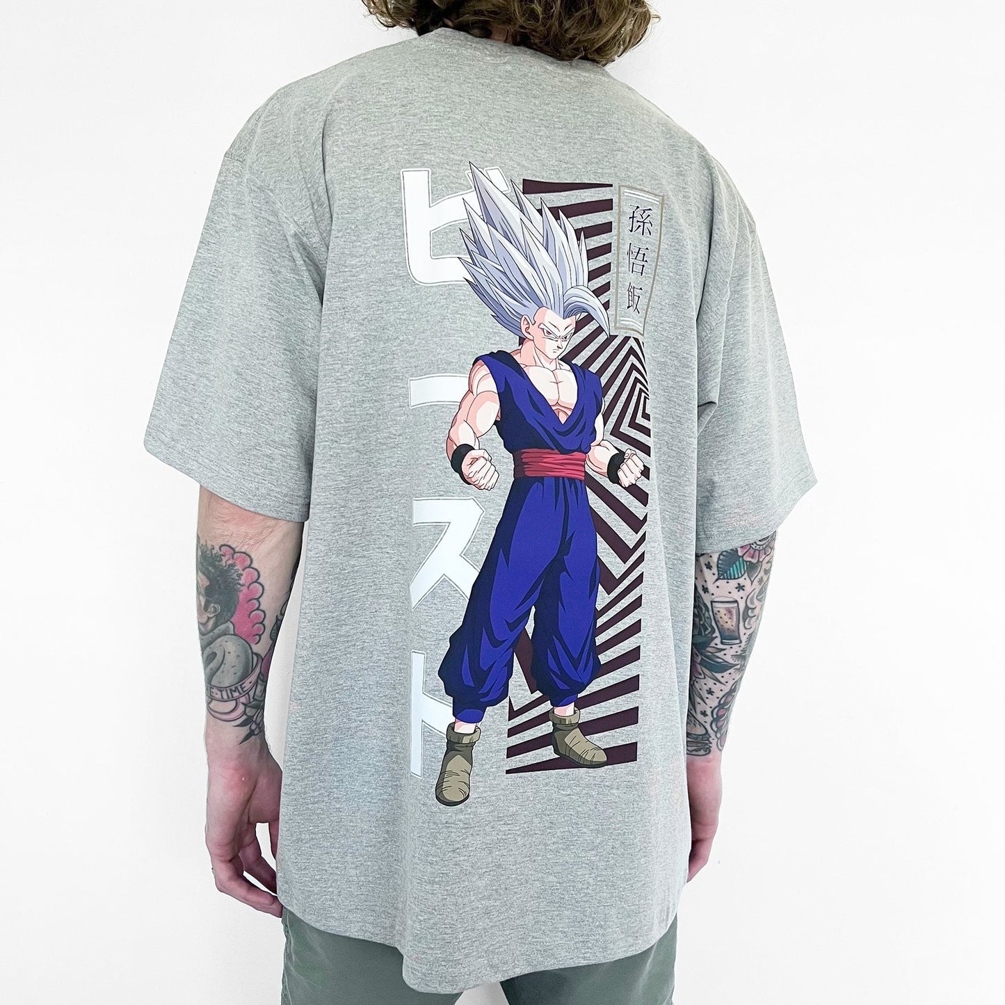 Beast Gohan Tee (heather grey) - mangastreetwear