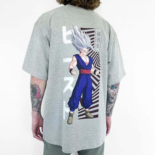 Beast Gohan Tee (heather grey) - mangastreetwear