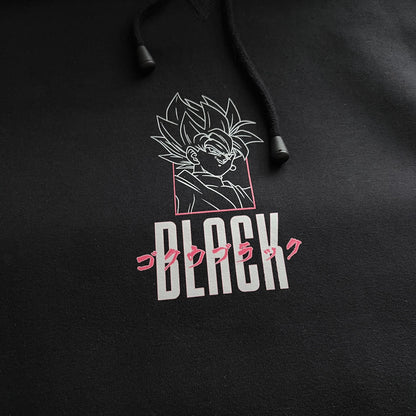 SSJ Rose Goku Black Hoodie - mangastreetwear