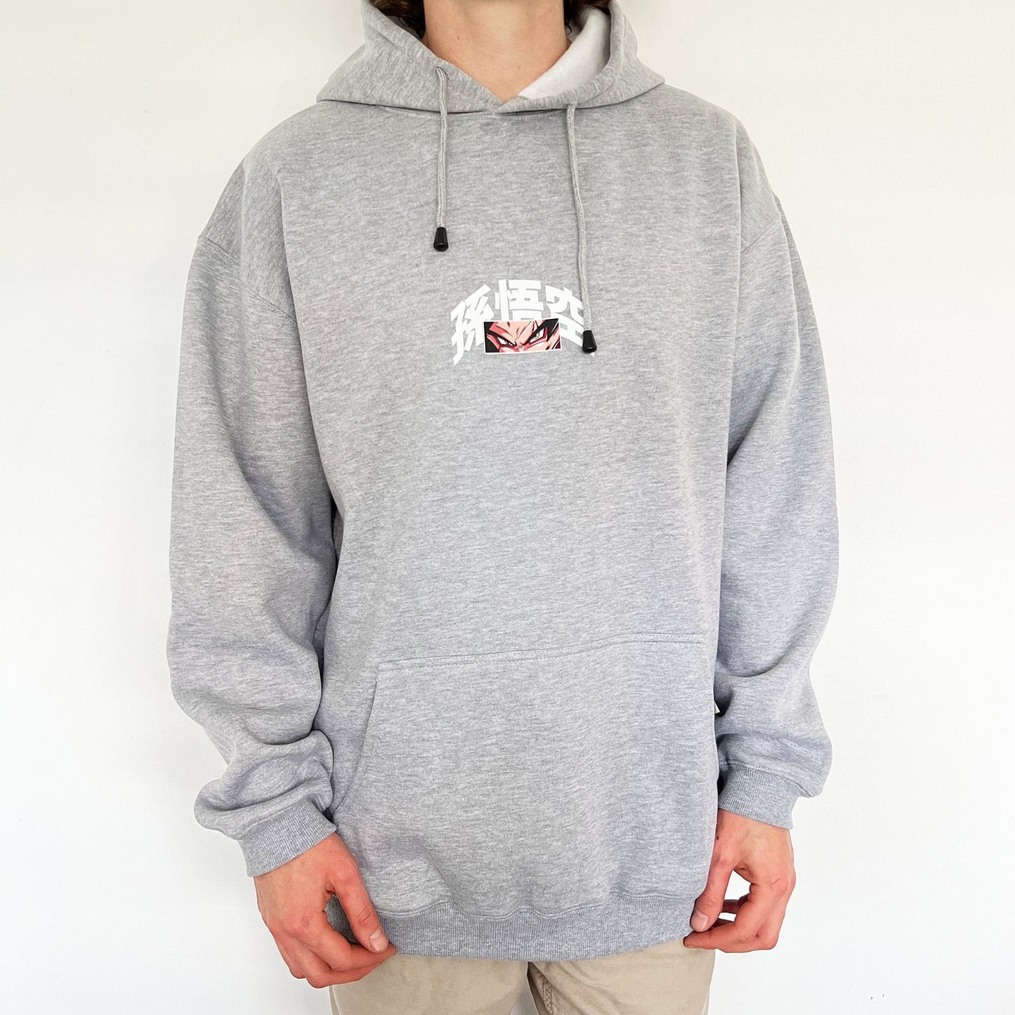 SSJ4 Goku Hoodie (Heather Grey) - mangastreetwear