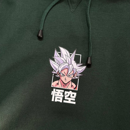 UI Goku Hoodie (Bottle Green) - mangastreetwear