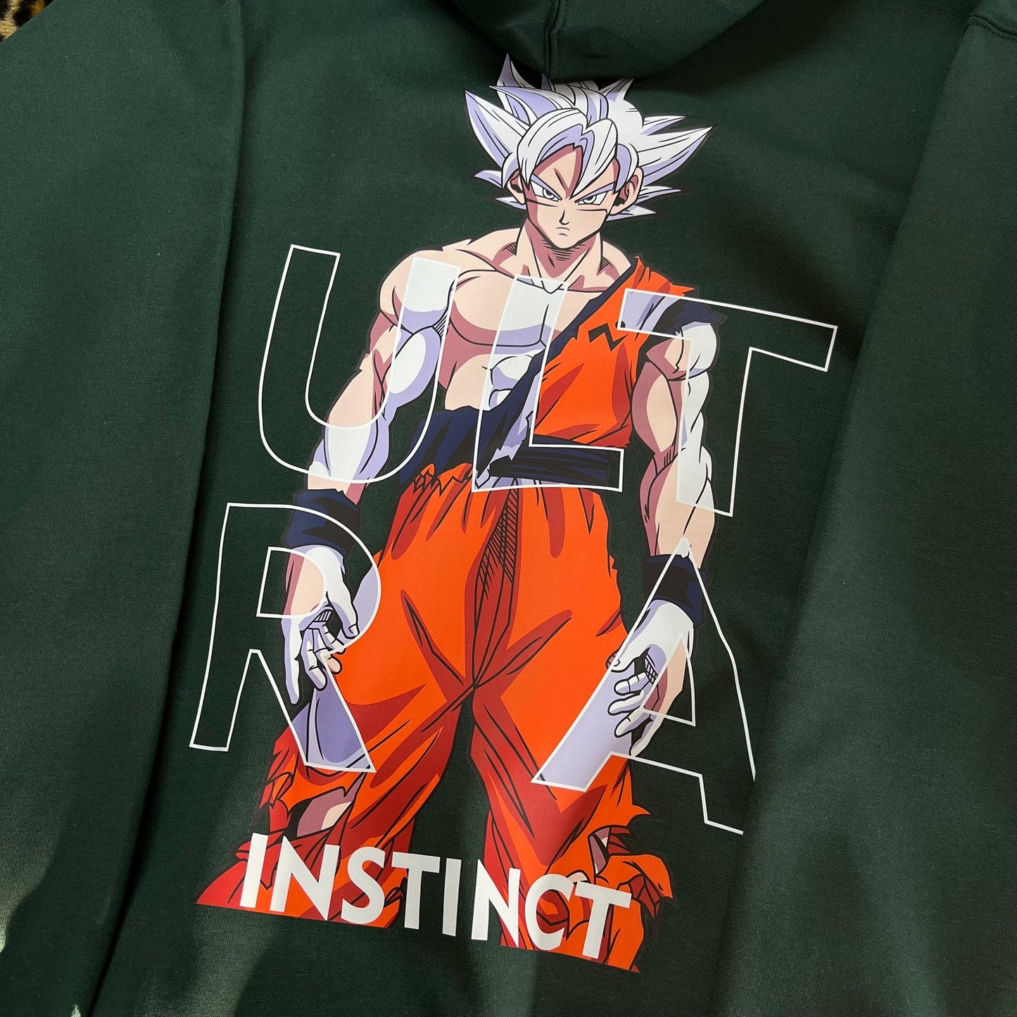 UI Goku Hoodie (Bottle Green) - mangastreetwear