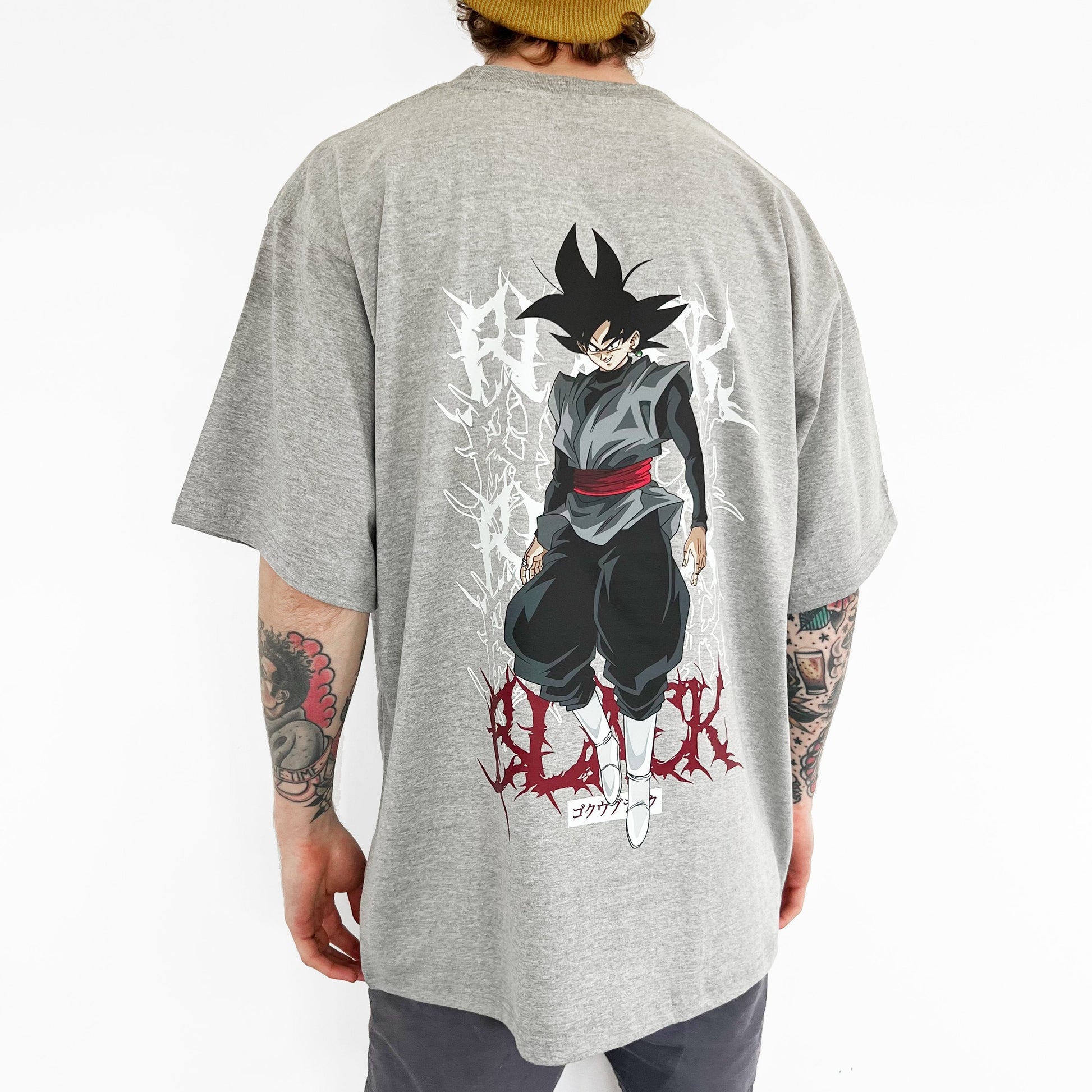 Black Tee (heather grey) - mangastreetwear