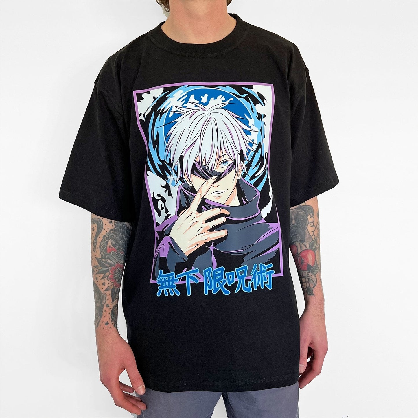 Gojo Tee #3 (Front Print) - mangastreetwear