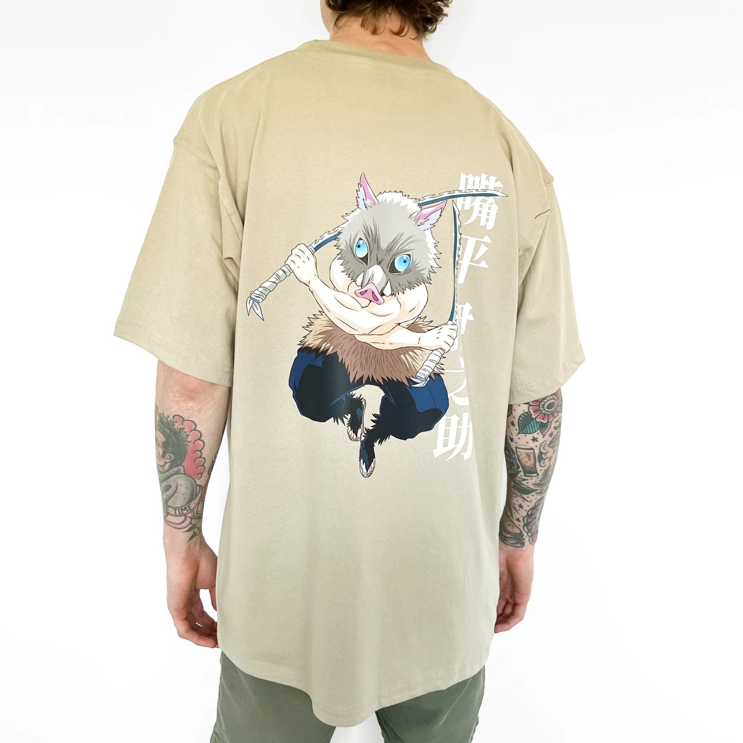 Inosuke Tee (beige) - mangastreetwear