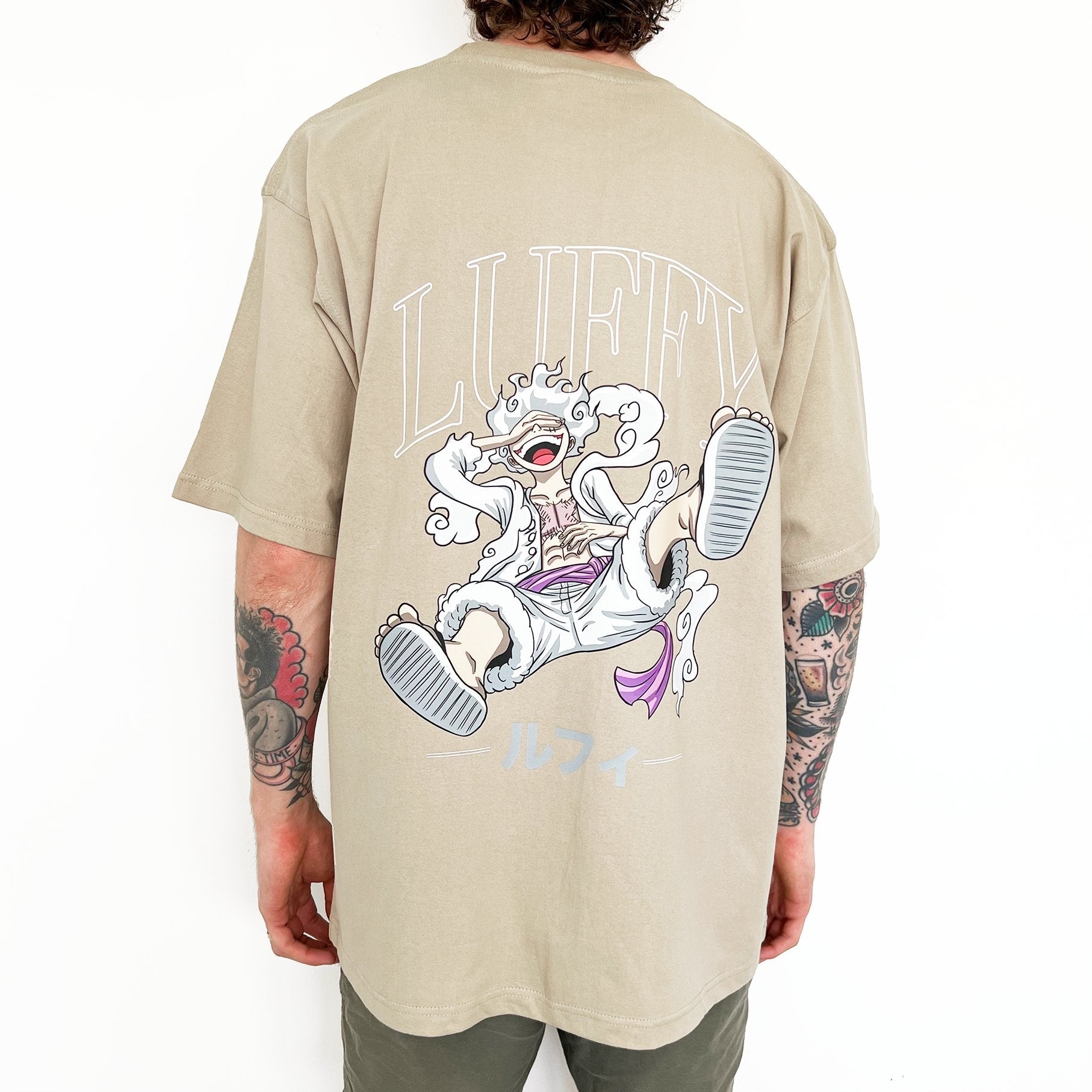 Luffy Tee (beige) - mangastreetwear