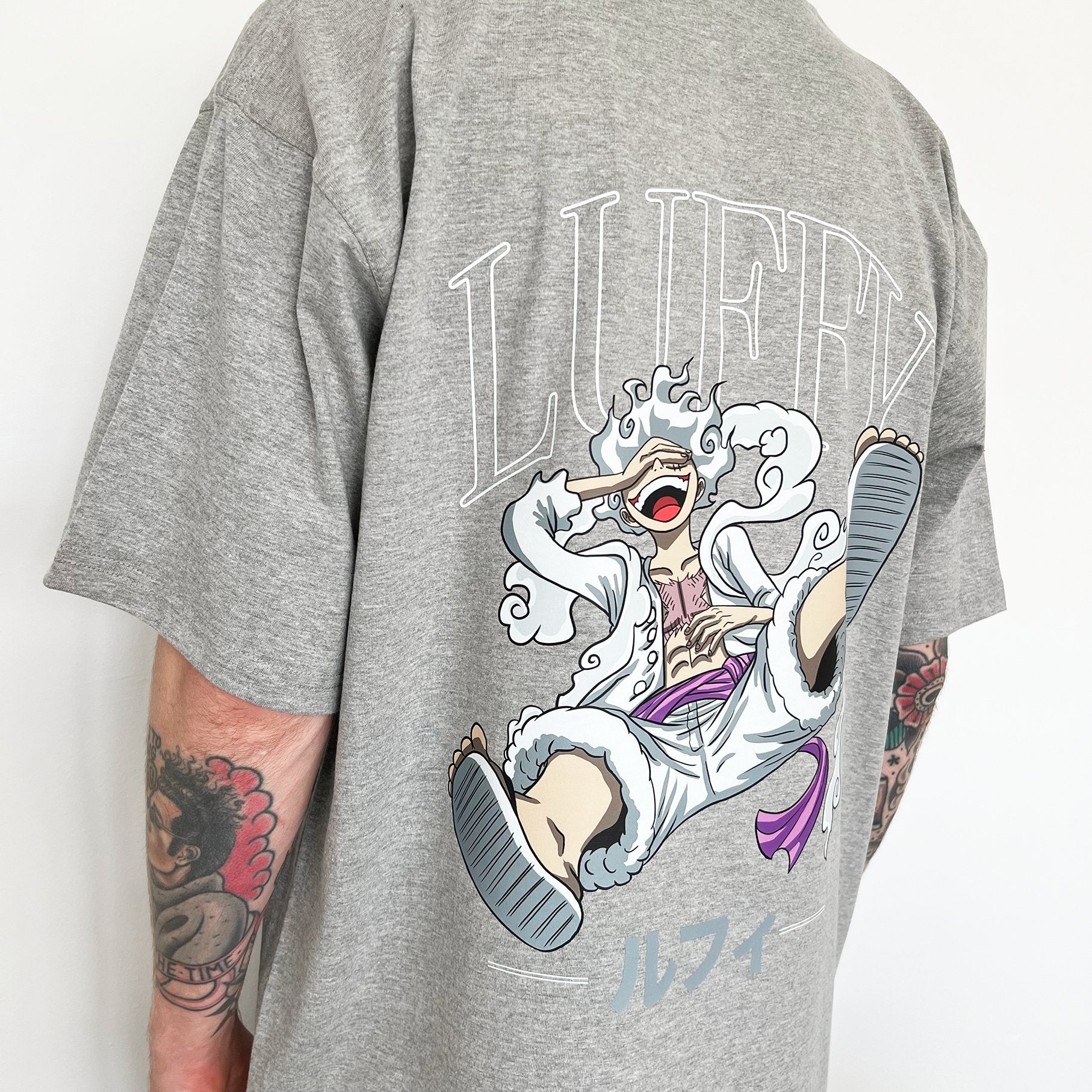 Luffy Tee (heather grey) - mangastreetwear