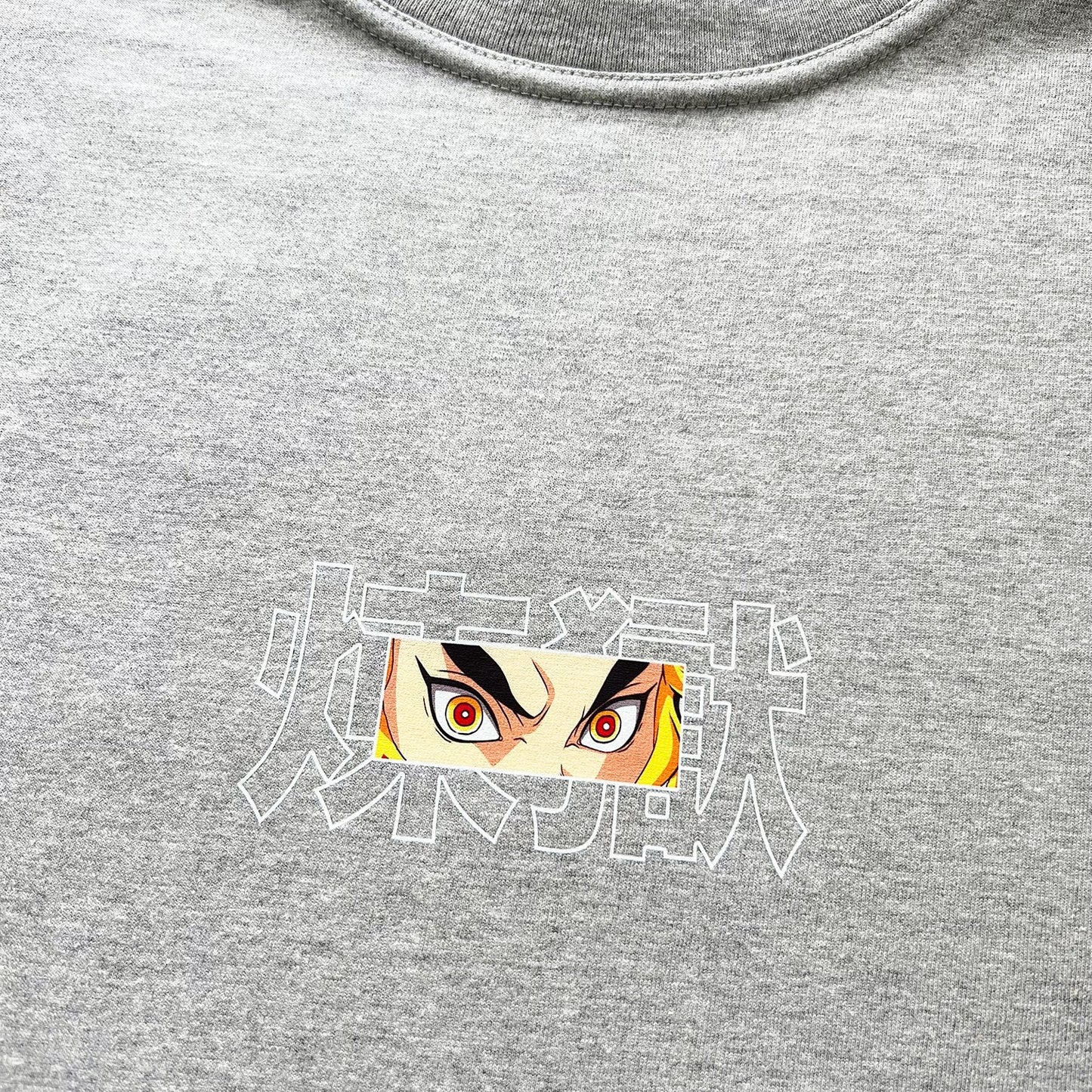 Rengoku Tee (heather grey) - mangastreetwear