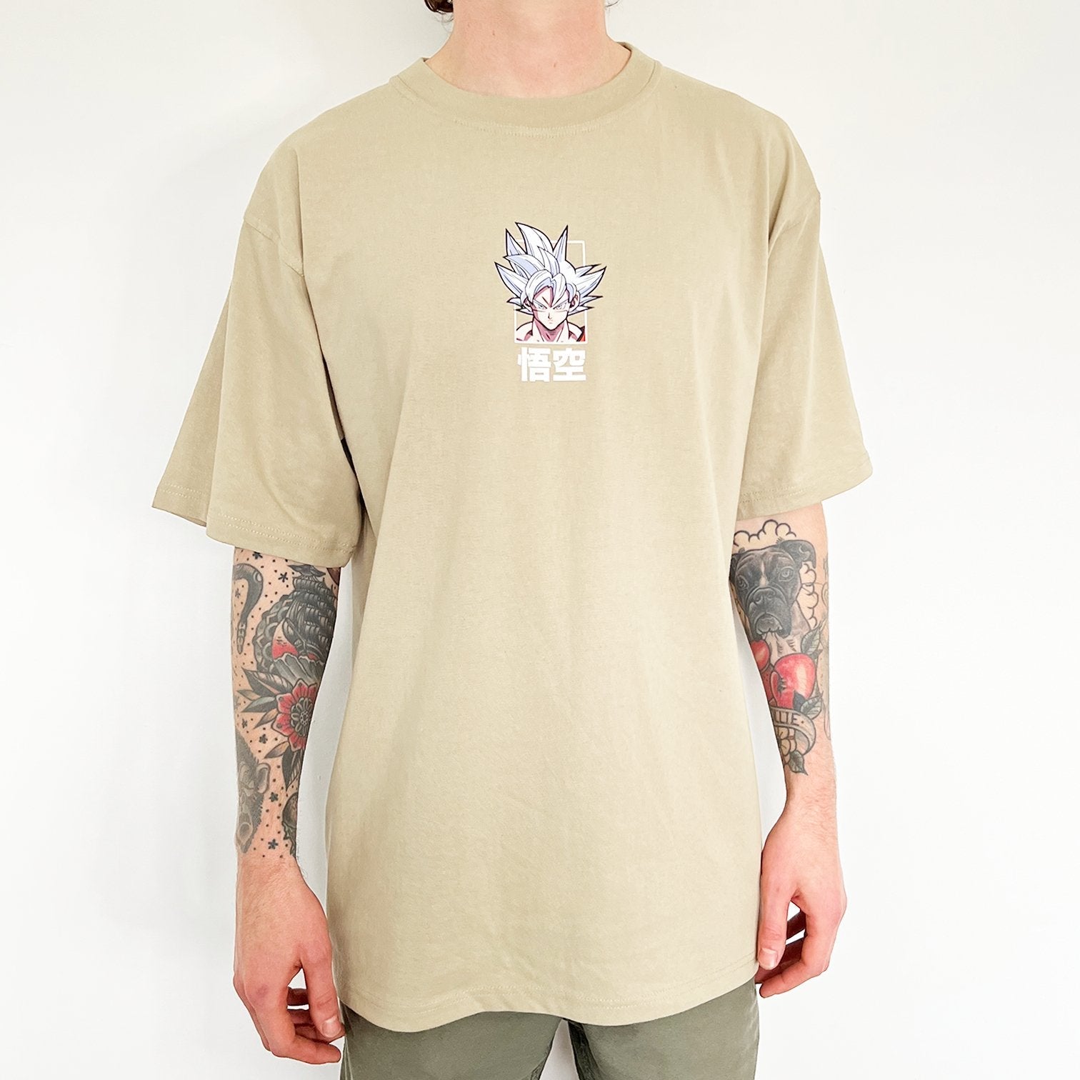 UI Goku Tee (beige) - mangastreetwear